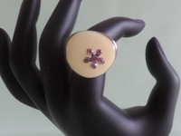 Bague Strass Rose