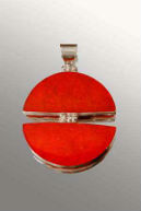 Pendentif Argent et Corail